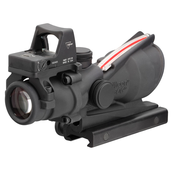 Trijicon 4x32 ACOG Scope, Dual Illuminated Red Chevron .223 Reticle with Colt Knob Thumbscrew Mount & LED 3.25 MOA Red Dot RMR Type 2 TA31-D-100549