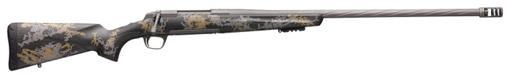 Browning X-Bolt Mountain Pro Long Range 6.5 Creedmoor Caliber with 4+1 Capacity, 26" Fluted/Muzzle Brake Barrel, Tungsten Gray Cerakote Metal Finish & Accent Graphic Black Synthetic Stock 035541282