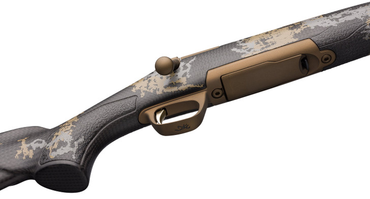 Browning X-Bolt Mountain Pro 300 Win Mag Caliber with 3+1 Capacity, 26" Fluted/Muzzle Brake Barrel, Burnt Bronze Cerakote Metal Finish & Accent Graphic Black Synthetic Stock 035538229