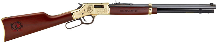 Henry Big Boy Order of the Arrow Centennial 44 Rem Mag Caliber with 10+1 Capacity 20" Blued Barrel Polished Brass Engraved Metal Finish & American Walnut Stock H006OA
