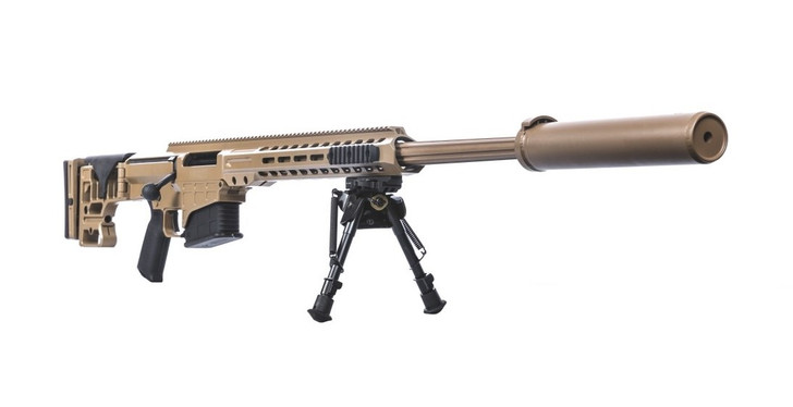 Barrett MRAD MK22 Coyote Brown Cerakote High Temp C Series Suppressor w/ Adapter Mount 17434-KIT