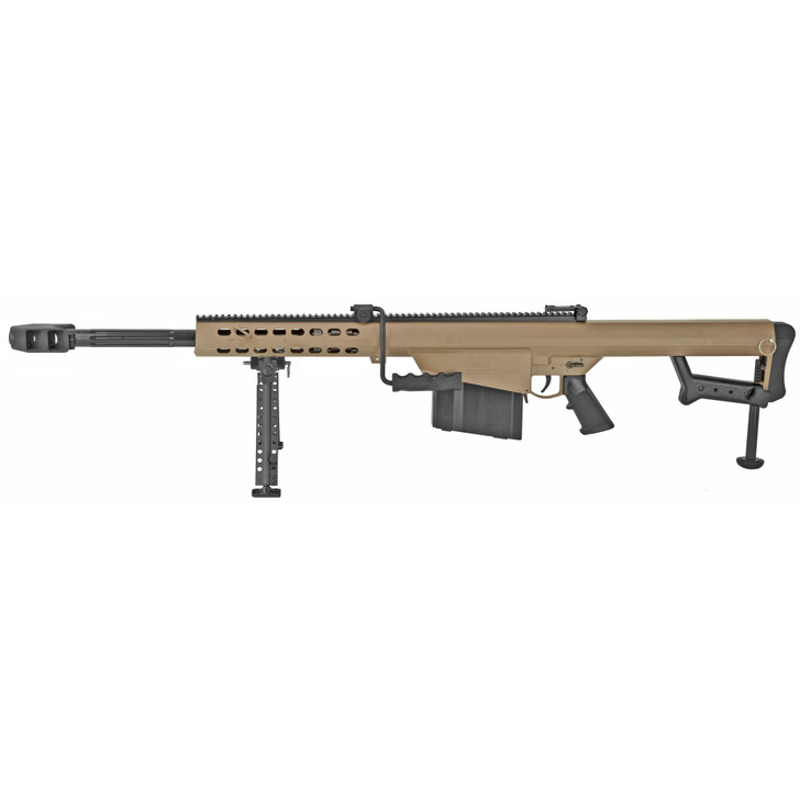 Barrett Model 82A1 Semi-automatic Rifle 50BMG 20" Fluted Barrel 2 Port Muzzle Brake Cerakote Finish Flat Dark Earth Synthetic Stock 10 Rounds 1 Magazine Pelican Carry Case 14030