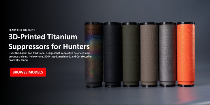 UNKNOWN SUPPRESSORS The Reaper .30 Cal (7.62) 3D Printed Grade 23 Titanium Length 6" Ultra Light 8.9 Ounces 1.8" Girth 5/8-24 Direct Thread FDE USRPR30FDE (USRPR30FDE)