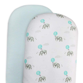 Moses / Pram Jersey Fitted Sheet - 2pk