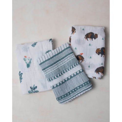 3pk Cotton Muslin Swaddle
