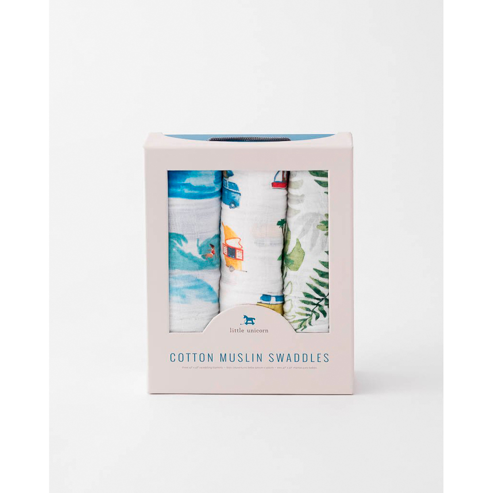 3pk Cotton Muslin Swaddle