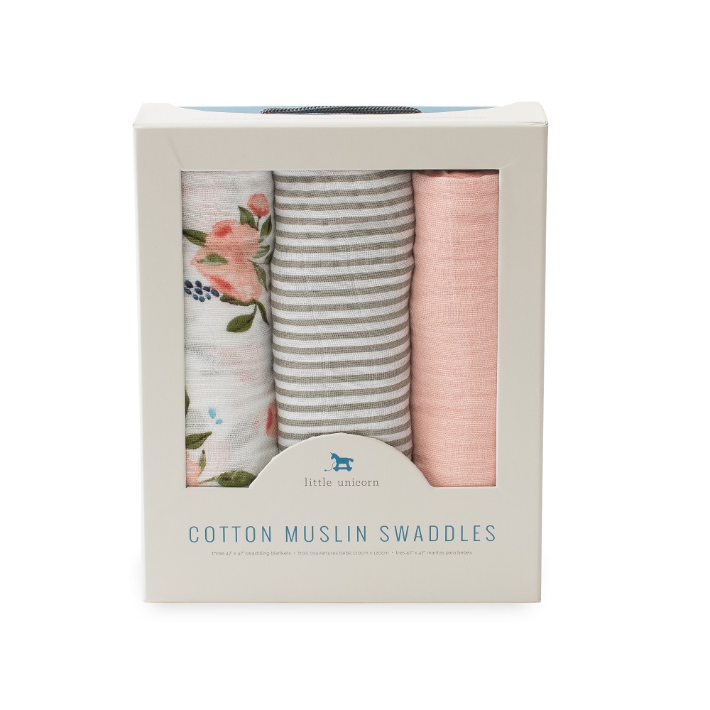 3pk Cotton Muslin Swaddle 3pk Cotton Muslin Swaddle