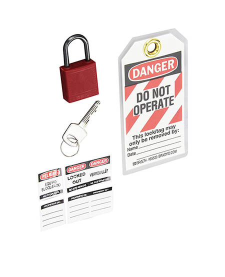 Compact Lockout Tagout Padlock Personal Safety Kit