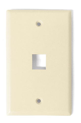 1 Port Keystone Plate: Almond - 823766