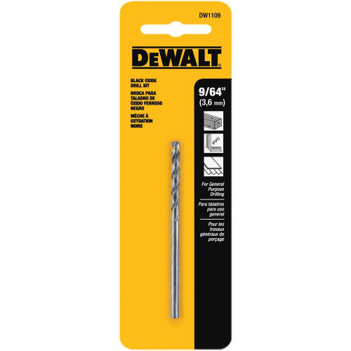 9/64" Black Oxide Split Point Drill Bit - DW1109