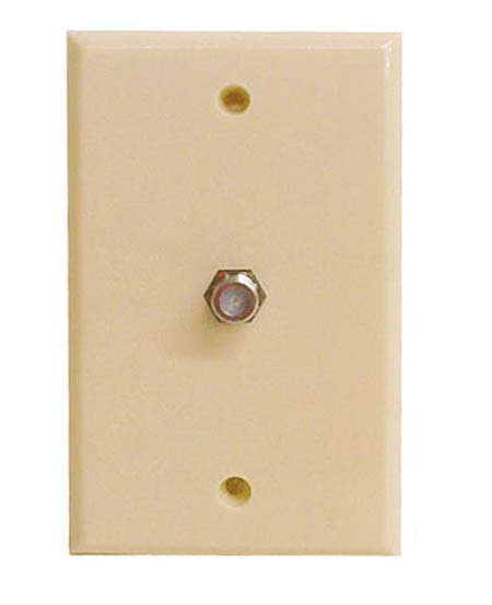 3Ghz Single F Wall Plate - Ivory
