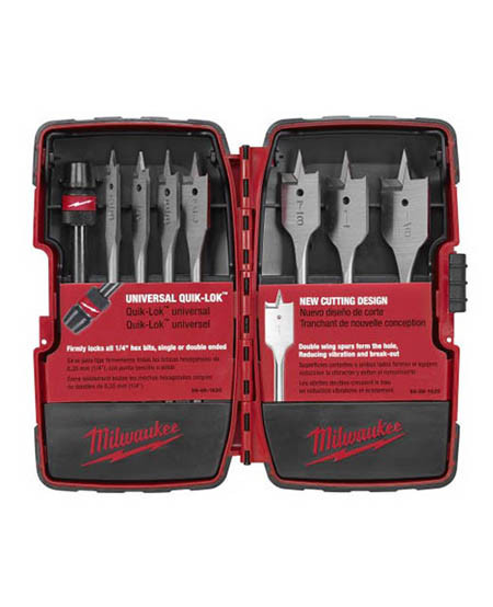 6" Paddle Bit Set - (8 Piece)