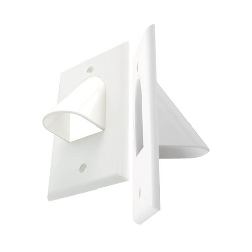 Single Gang Inverted Wire Plate - White