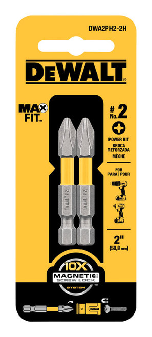 #2 Phillips Power Bit, 2 Pack