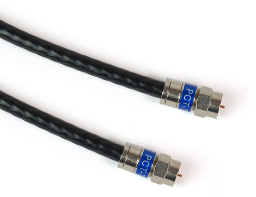 60In RG6 Jumper F-F Black