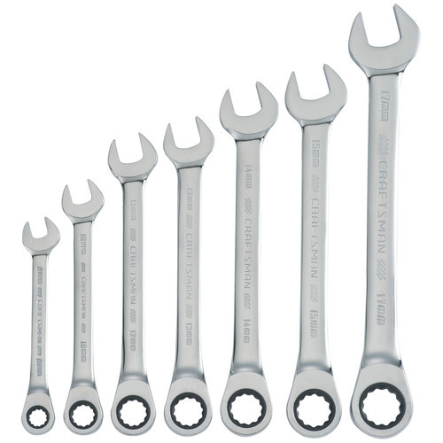 12 Point Metric Ratcheting Combination Wrench Set 7 pc