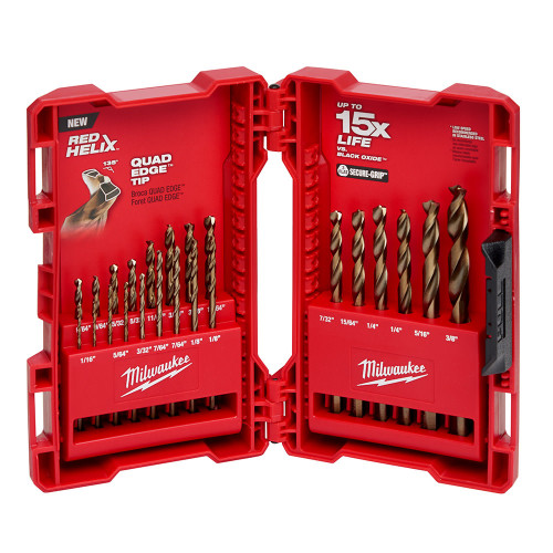 23 PC Red Helix Cobalt Drill Bit Set