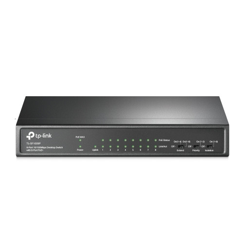 9-Port Desktop Switch with 8-Port PoE+