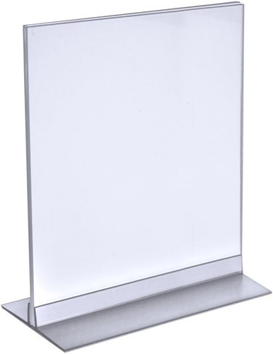 10 Pack T-Style Acrylic Sign Holders 8.5 x 11"