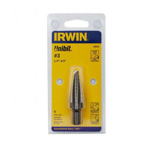 1/4" - 3/4"Unibit Hex Step Self-Starting Drill Bit