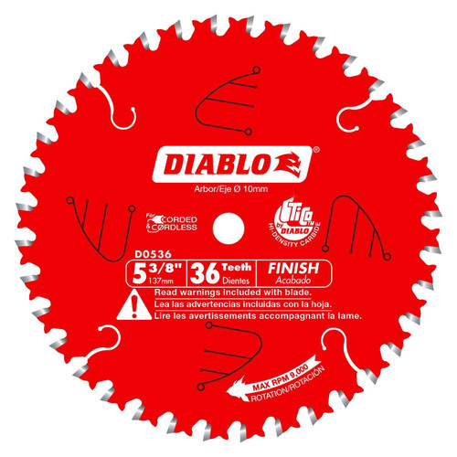 5-3/8" x 36-Teeth Finish Trim Saw Blade