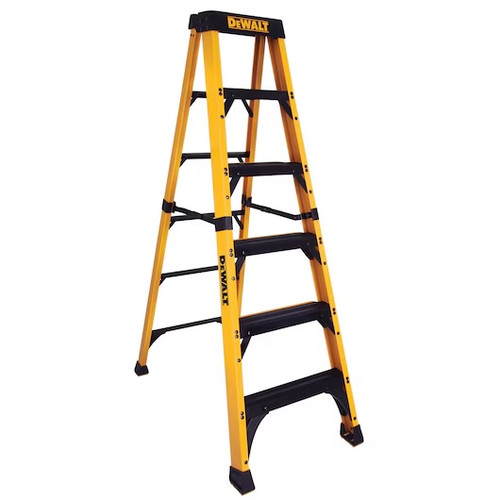 6' Fiberglass Stepladder 500 lbs Load Capacity