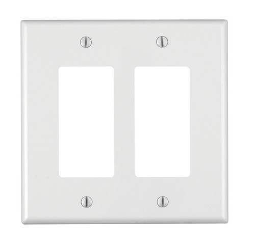 Decora White 2 gang Nylon Decorator Wall Plate