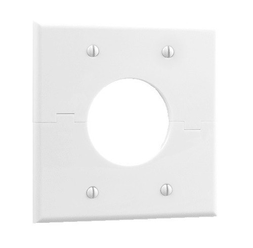 2 Gang Splitport Wall Plate - White