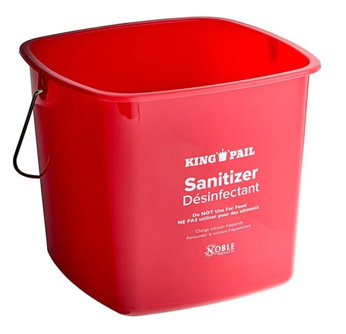 6 Quart Sanitizing Red Bucket
