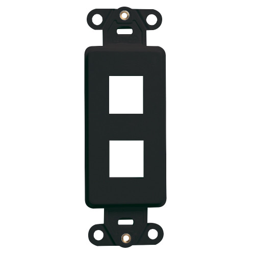 QuickPort Decora Insert, 2-Port, Black