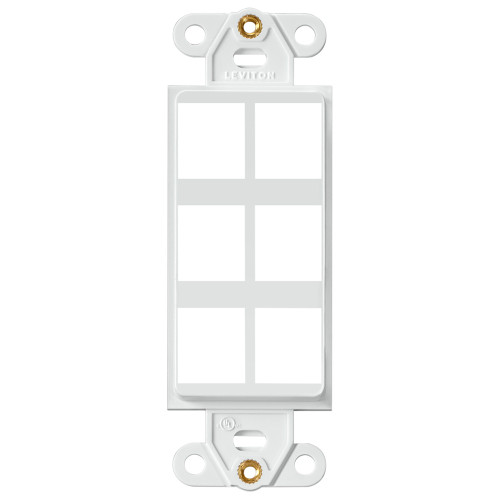 QuickPort Decora Insert, 6-Port, White