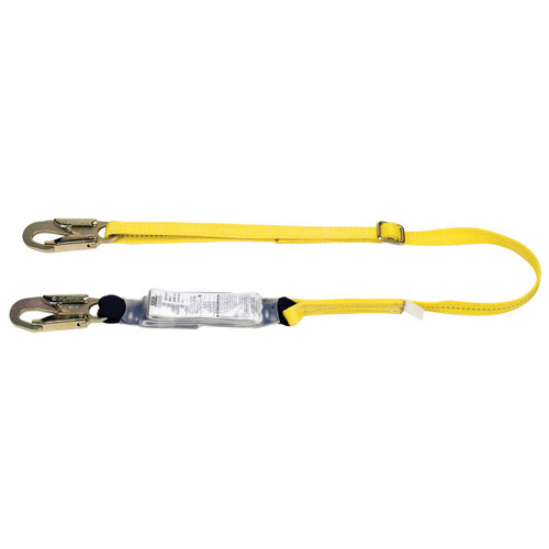 Polyester Shock Absorbing Lanyard Yellow