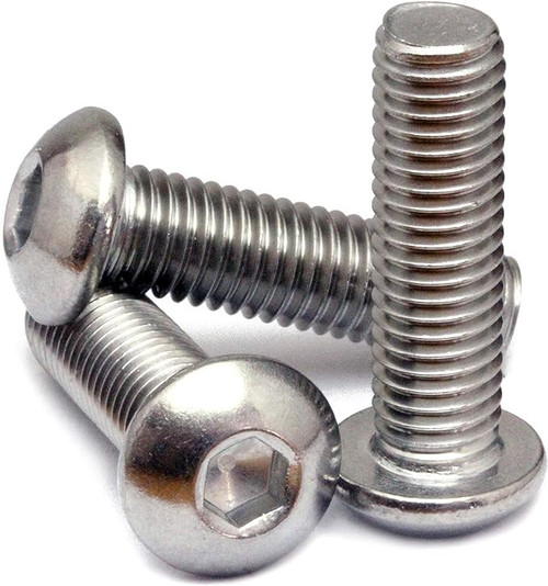 #10-32 x 1/4" - Stainless Steel Button Head Socket Caps Screws - 50 Pack