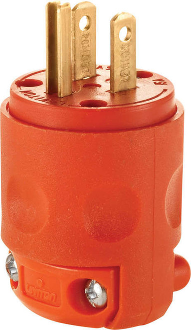 Commercial PVC Straight Blade Plug 5-15P 18-12 AWG 2 Pole 3 Wire