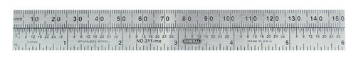 6 in. L X 3/4 in. W Stainless Steel Precision Pocket Rule Metric