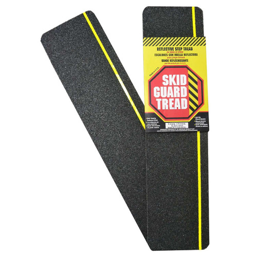 6 in. W X 24 in. L Black/Yellow Stair Tread