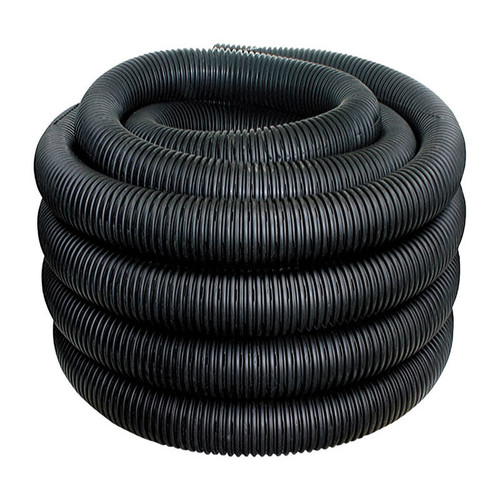 3 in. D X 100 ft. L Polyethylene Slotted Single Wall Perforated Drain Pipe