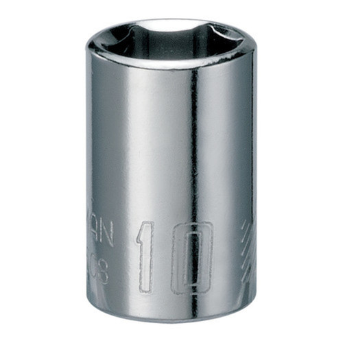10 mm X 1/4 in. drive Metric 6 Point Standard Shallow Socket