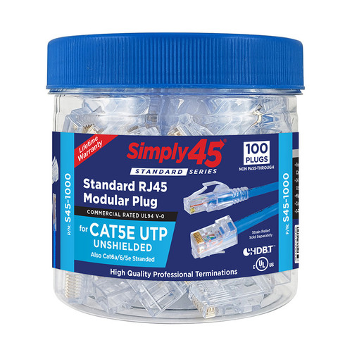 Cat5e Unshielded  Standard WE/SS RJ45 100PK