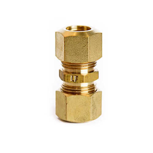 3/8 in. Compression X 3/8 in. D Compression Yellow Brass Union