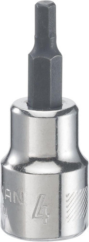 4 mm X 3/8 in. drive Standard Hex Bit Socket