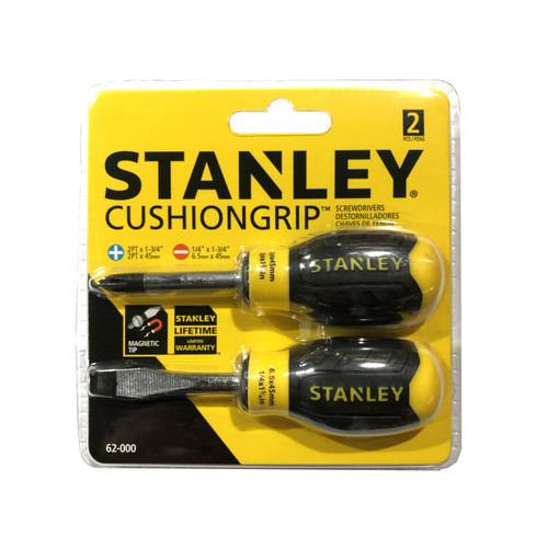 Cushion Grip Stubby Screwdriver Set - (2 Piece)