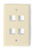 4 Port Almond Keystone Plate - 823907