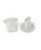 Dual Feed-through Coax Bushings - White