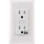 Z-Wave Plus 15-Amp Tamper Resistant Recessed Residential Decorator Smart Outlet