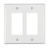 Decora White 2 gang Nylon Decorator Wall Plate