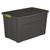 35 gal Gray Storage Tote 18.625 in. H X 32.5 in. W X 19.75 in. D Stackable