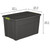 35 gal Gray Storage Tote 18.625 in. H X 32.5 in. W X 19.75 in. D Stackable