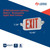 Hardwired LED White Exit Sign and Emergency Light