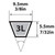 3L180 Standard General Utility V-Belt 0.38 in. W X 18 in. L For Fractional Horsepower